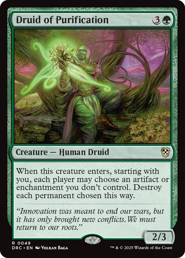 Druid of Purification [Aetherdrift Commander] | Good Games Morley