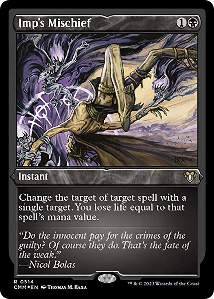 Imp's Mischief 514/451 (Commander Masters)  - Etched Foil | Good Games Morley