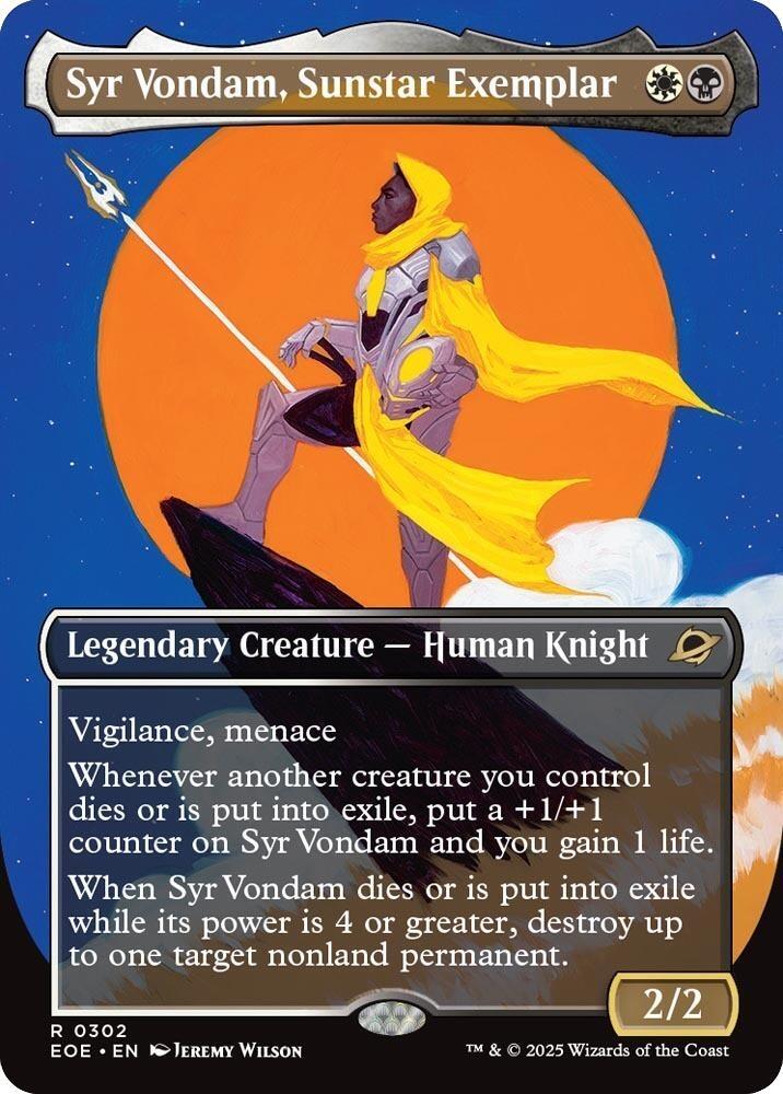Syr Vondam, Sunstar Exemplar 302 (Edge of Eternities)  - Borderless Foil | Good Games Morley