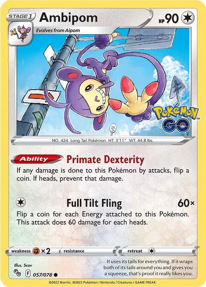 Ambipom 057/078 (Pokemon GO)  | Good Games Morley