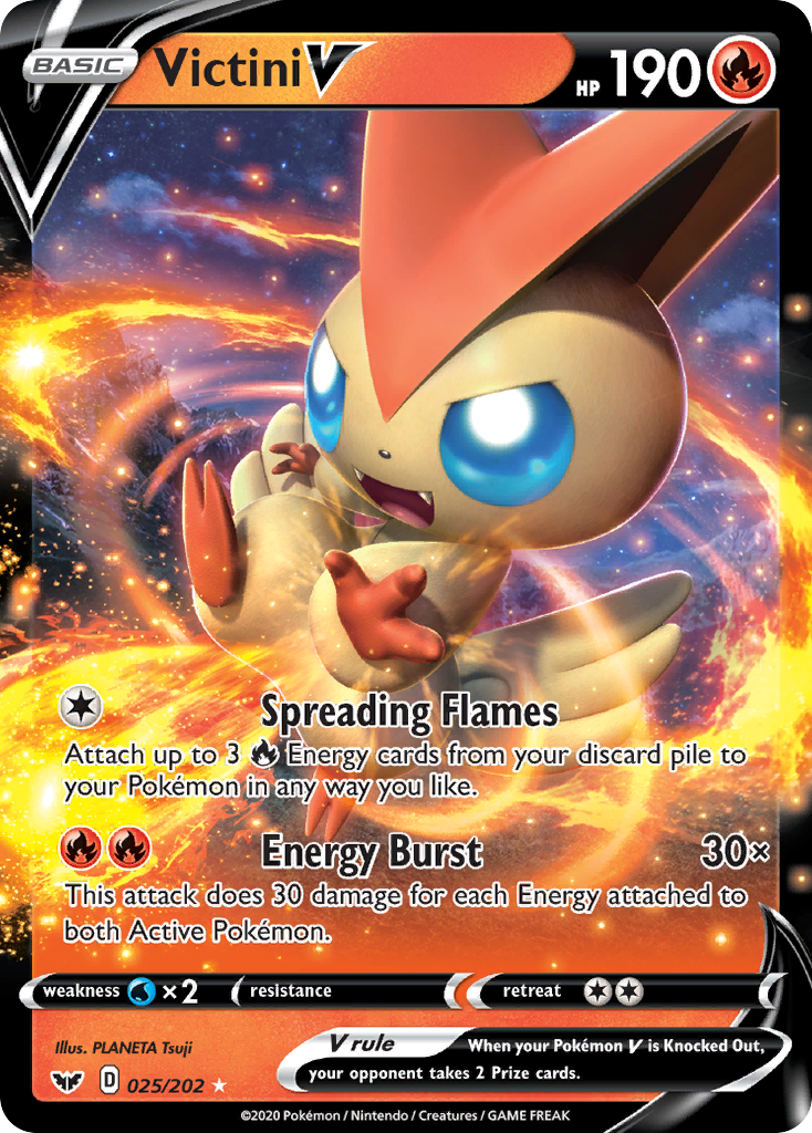 Victini V (025/202) [Sword & Shield: Base Set] | Good Games Morley