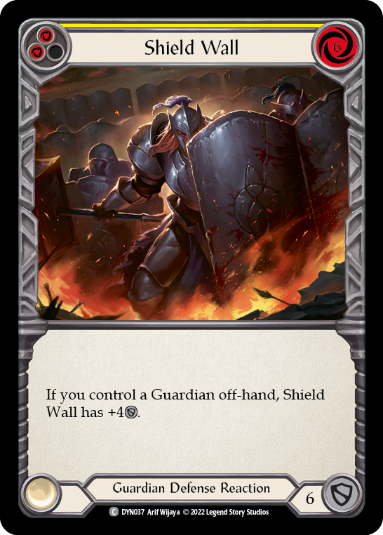 Shield Wall (Yellow) [DYN037] (Dynasty)  Rainbow Foil | Good Games Morley