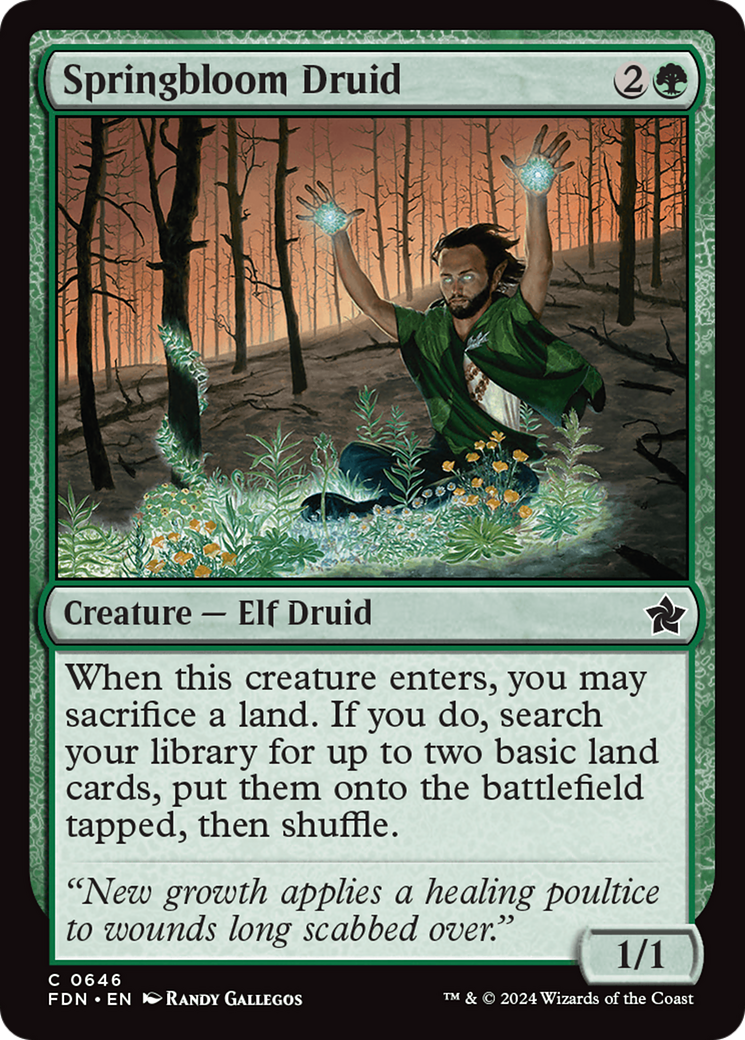Springbloom Druid [Foundations] | Good Games Morley