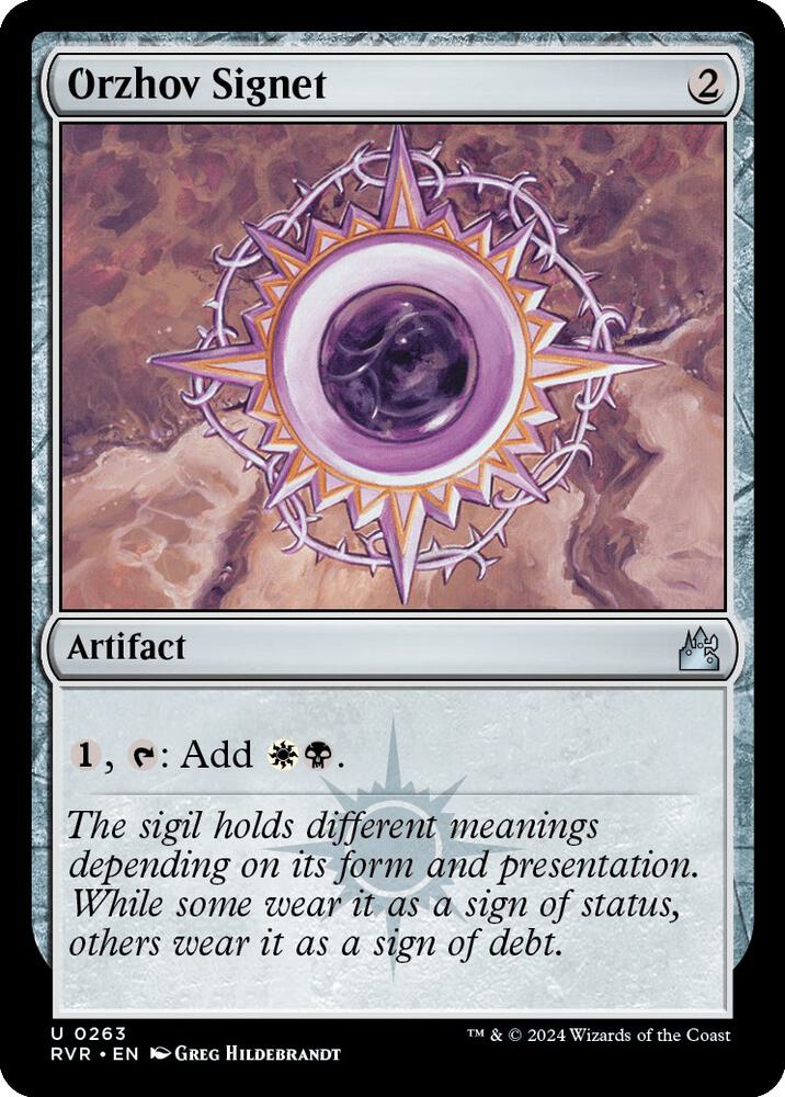 Orzhov Signet 263/291 (Ravnica Remastered)  - Foil | Good Games Morley