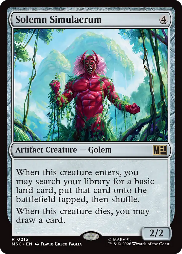 Solemn Simulacrum (Surge Foil) [Marvel Super Heroes Commander] | Good Games Morley
