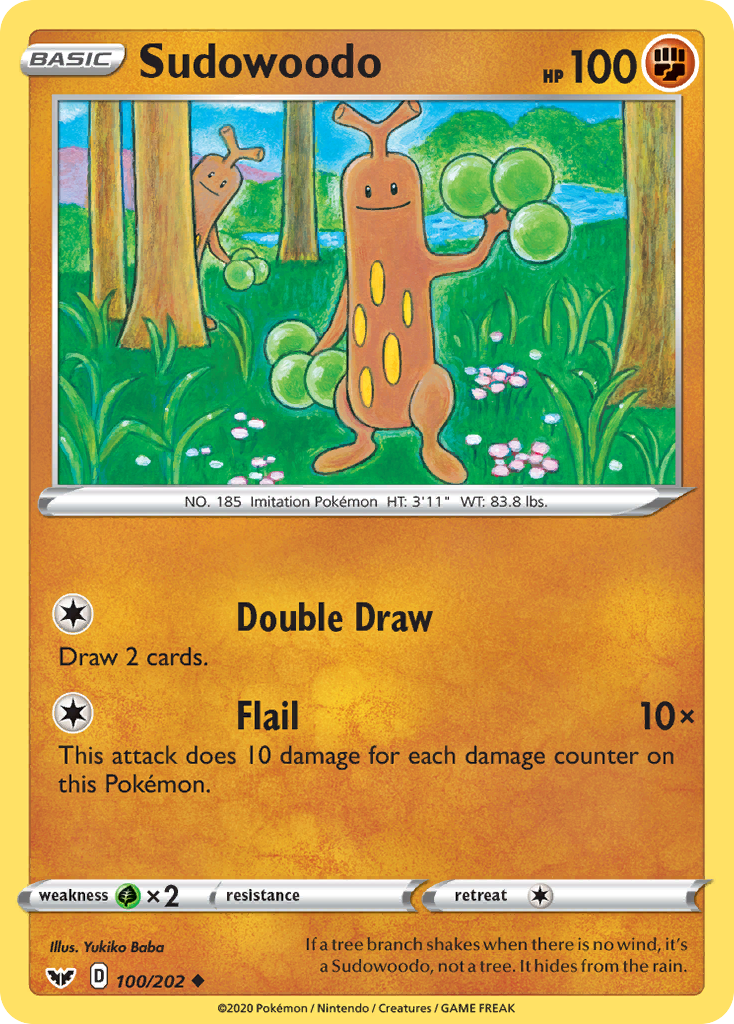 Sudowoodo (100/202) [Sword & Shield: Base Set] | Good Games Morley