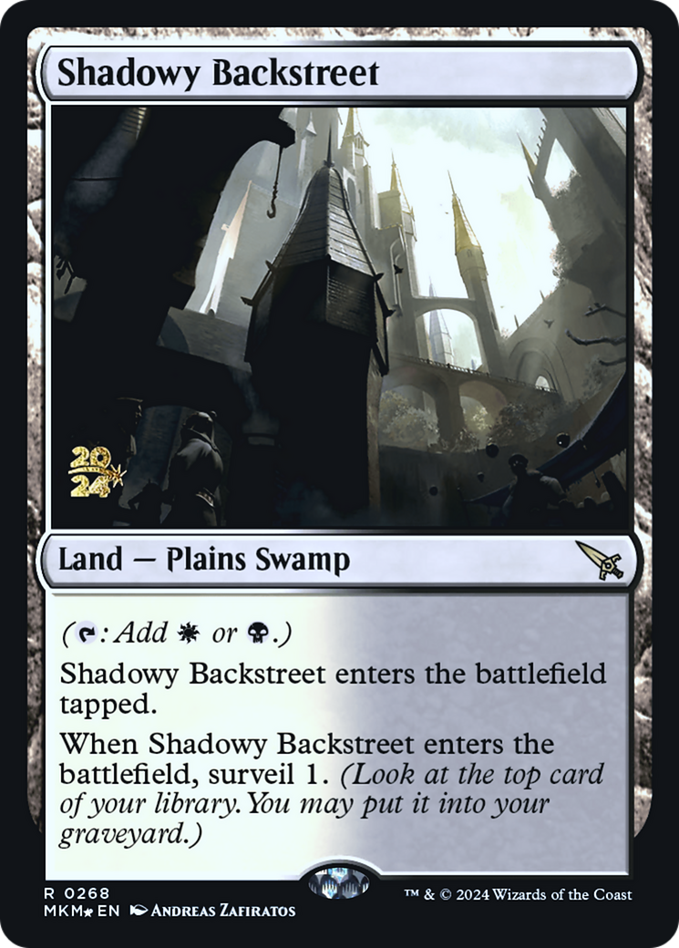 Shadowy Backstreet [Murders at Karlov Manor Prerelease Promos] | Good Games Morley