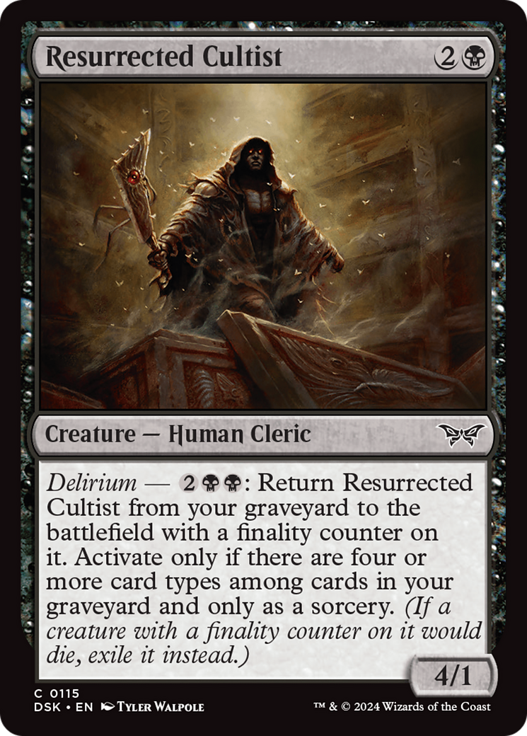 Resurrected Cultist [Duskmourn: House of Horror] | Good Games Morley