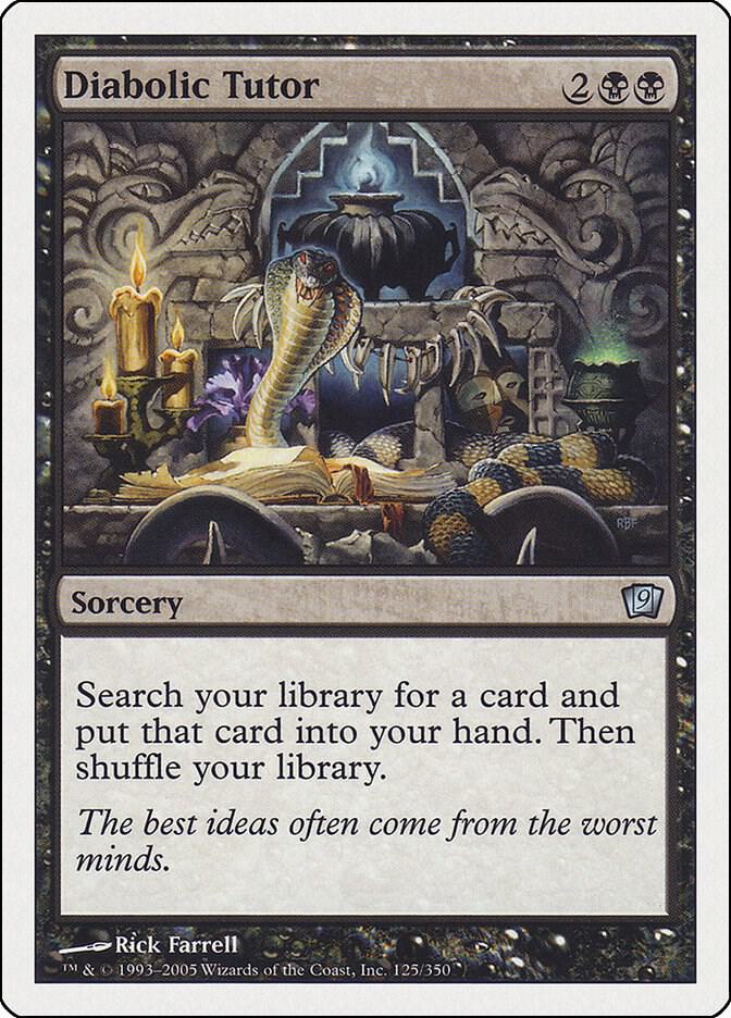 Diabolic Tutor 125 (9th Edition)  | Good Games Morley