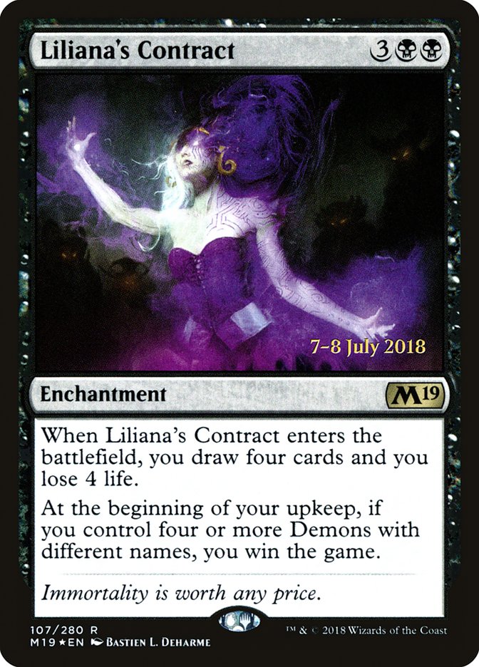Liliana's Contract [Core Set 2019 Prerelease Promos] | Good Games Morley