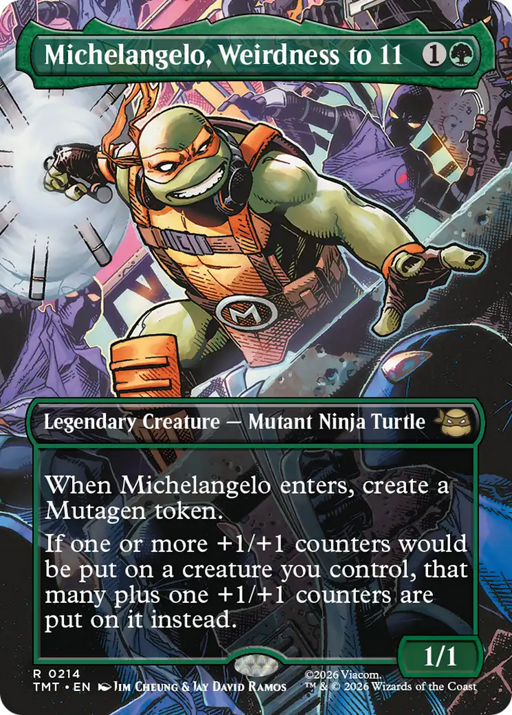Michelangelo, Weirdness to 11 (Borderless) [Teenage Mutant Ninja Turtles] | Good Games Morley