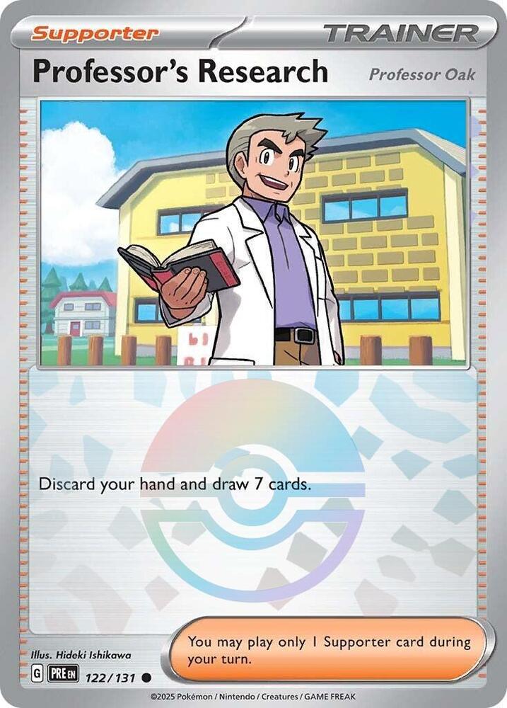 Professor's Research (122/131) [Professor Oak] (Poke Ball Pattern) [Scarlet & Violet: Prismatic Evolutions] | Good Games Morley