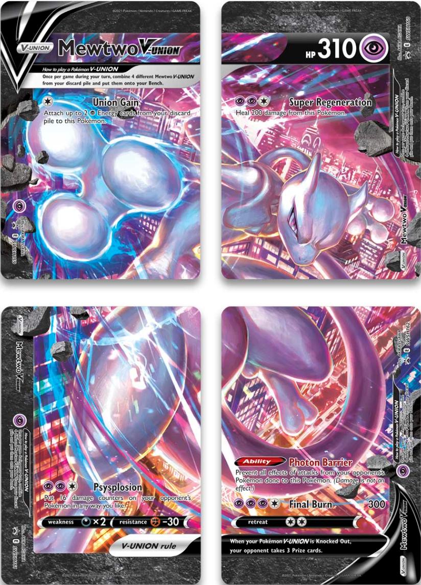 Mewtwo V-Union (Set of 4) [Sword & Shield: Black Star Promos] | Good Games Morley