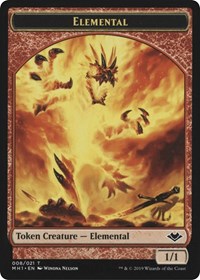 Elemental (008) // Wrenn and Six Emblem (021) Double-Sided Token [Modern Horizons Tokens] | Good Games Morley