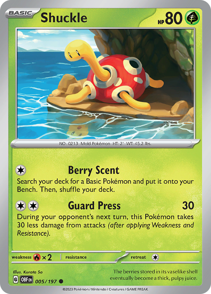Shuckle (005/197) [Scarlet & Violet: Obsidian Flames] | Good Games Morley