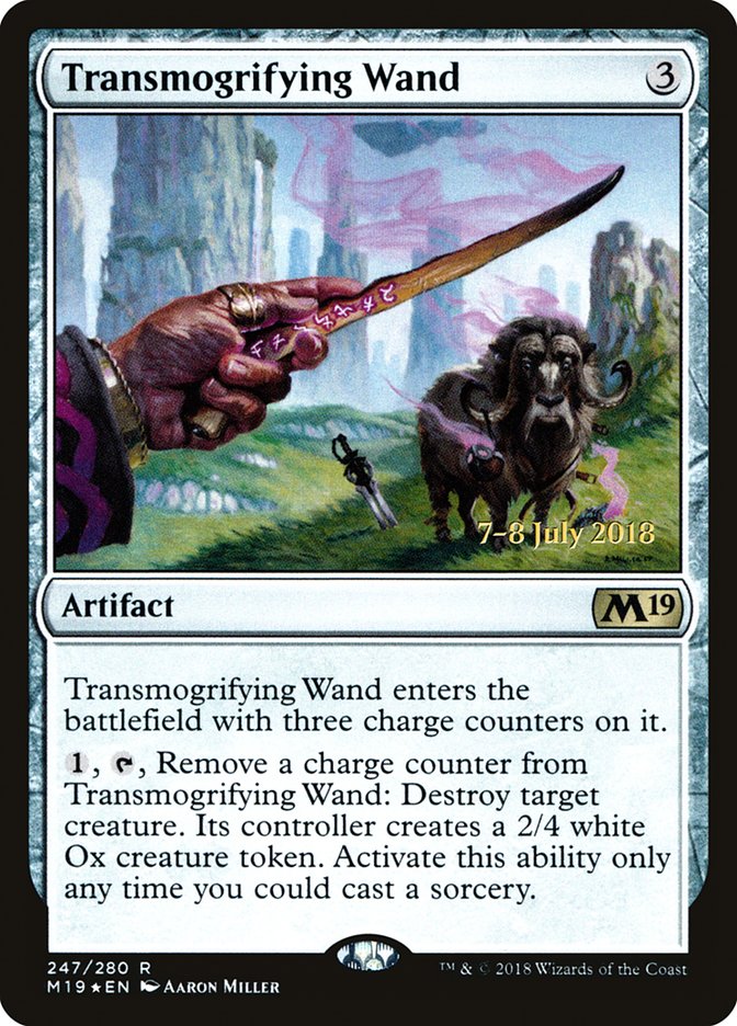 Transmogrifying Wand [Core Set 2019 Prerelease Promos] | Good Games Morley