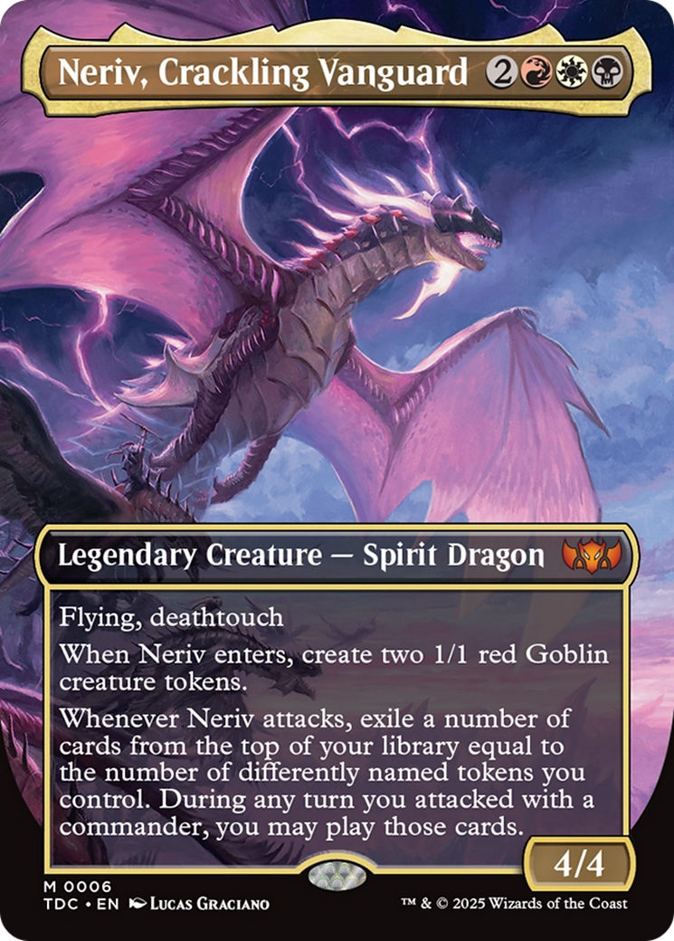 Neriv, Crackling Vanguard (Borderless) [Tarkir: Dragonstorm Commander] | Good Games Morley