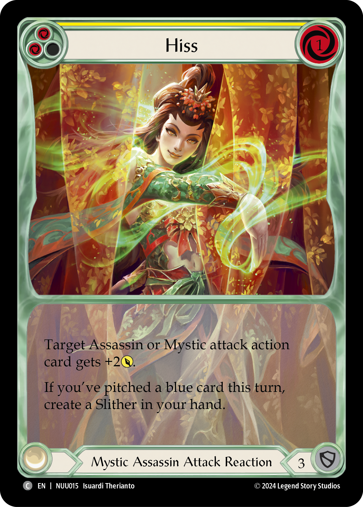 Hiss (Yellow) [NUU015] (Part the Mistveil Nuu Blitz Deck) | Good Games Morley