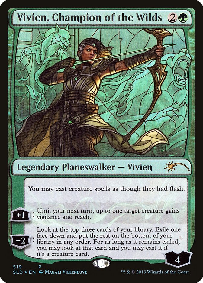 Vivien, Champion of the Wilds (Stained Glass) [Secret Lair Drop Promos] | Good Games Morley