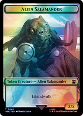 Alien // Alien Salamander Double-Sided Token (Surge Foil) [Doctor Who Tokens] | Good Games Morley