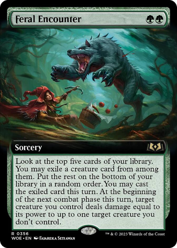 Feral Encounter (Extended Art) [Wilds of Eldraine] | Good Games Morley