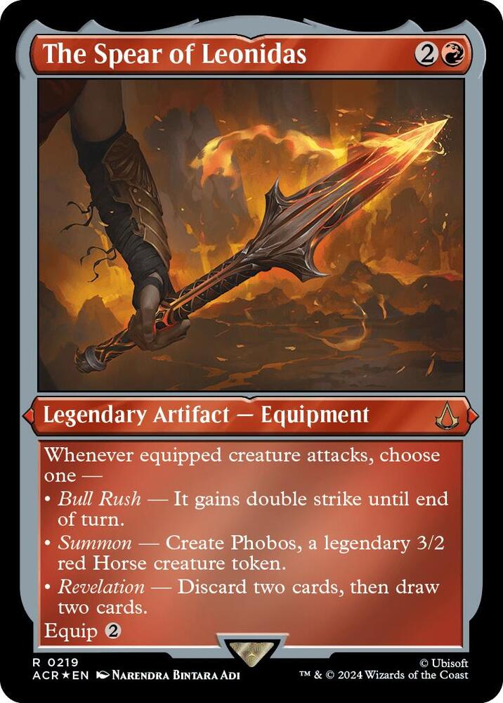 The Spear of Leonidas 219 (Universes Beyond: Assassin's Creed)  - Etched Foil | Good Games Morley