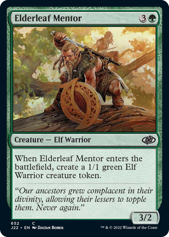 Elderleaf Mentor 652 (Jumpstart 2022)  | Good Games Morley