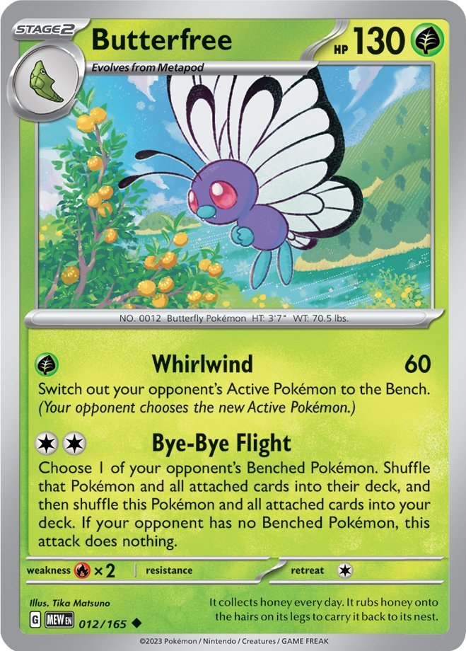 Butterfree (012/165) [Scarlet & Violet 151] | Good Games Morley