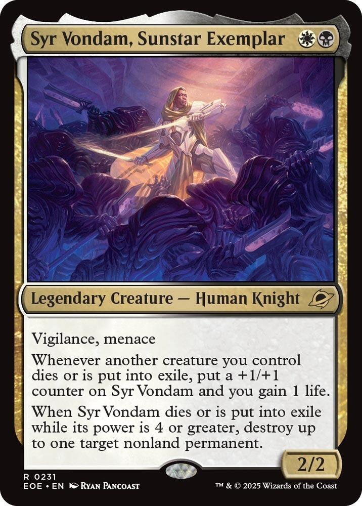 Syr Vondam, Sunstar Exemplar 231 (Edge of Eternities)  | Good Games Morley
