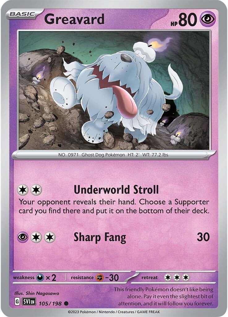Greavard (105/198) [Scarlet & Violet: Base Set] | Good Games Morley
