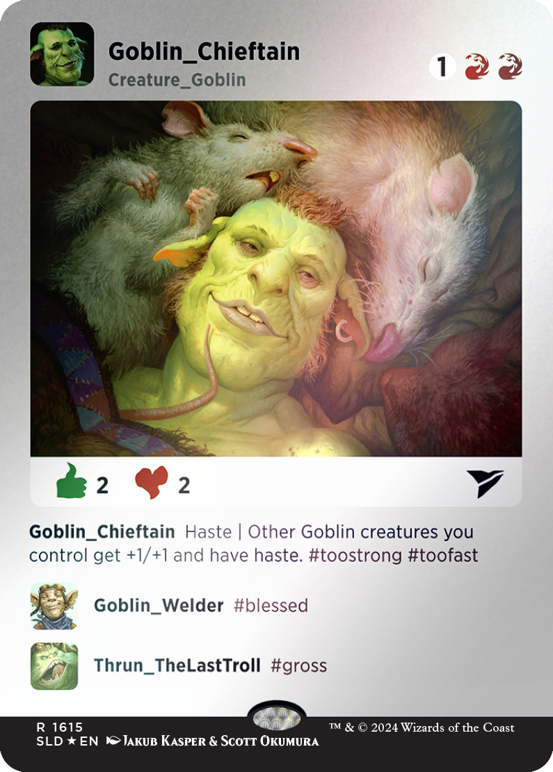 Goblin Chieftain (Rainbow Foil) [Secret Lair Drop Series] | Good Games Morley