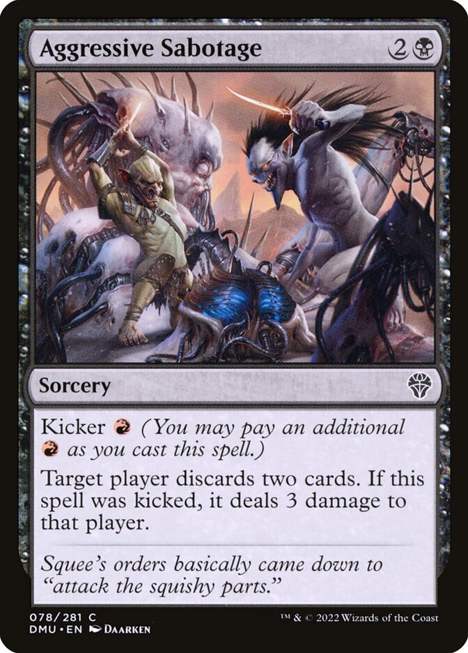 Aggressive Sabotage 78/281 (Dominaria United)  | Good Games Morley