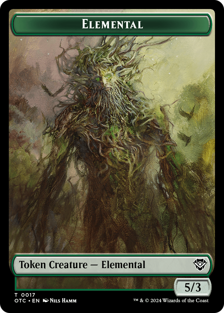 Insect // Elemental (0017) Double-Sided Token [Outlaws of Thunder Junction Commander Tokens] | Good Games Morley