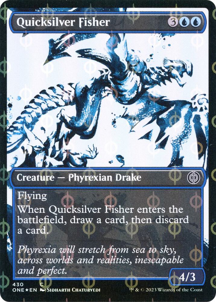 Quicksilver Fisher 430 (Phyrexia: All Will Be One)  - Showcase Compleat Foil | Good Games Morley