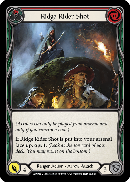 Ridge Rider Shot (Red) [ARC063-C] (Arcane Rising)  1st Edition Normal | Good Games Morley