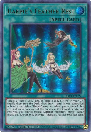 Harpie's Feather Rest [LART-EN029] Ultra Rare | Good Games Morley