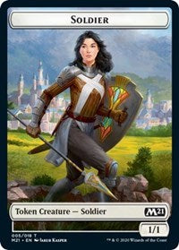 Soldier // Treasure Double-Sided Token [Core Set 2021 Tokens] | Good Games Morley