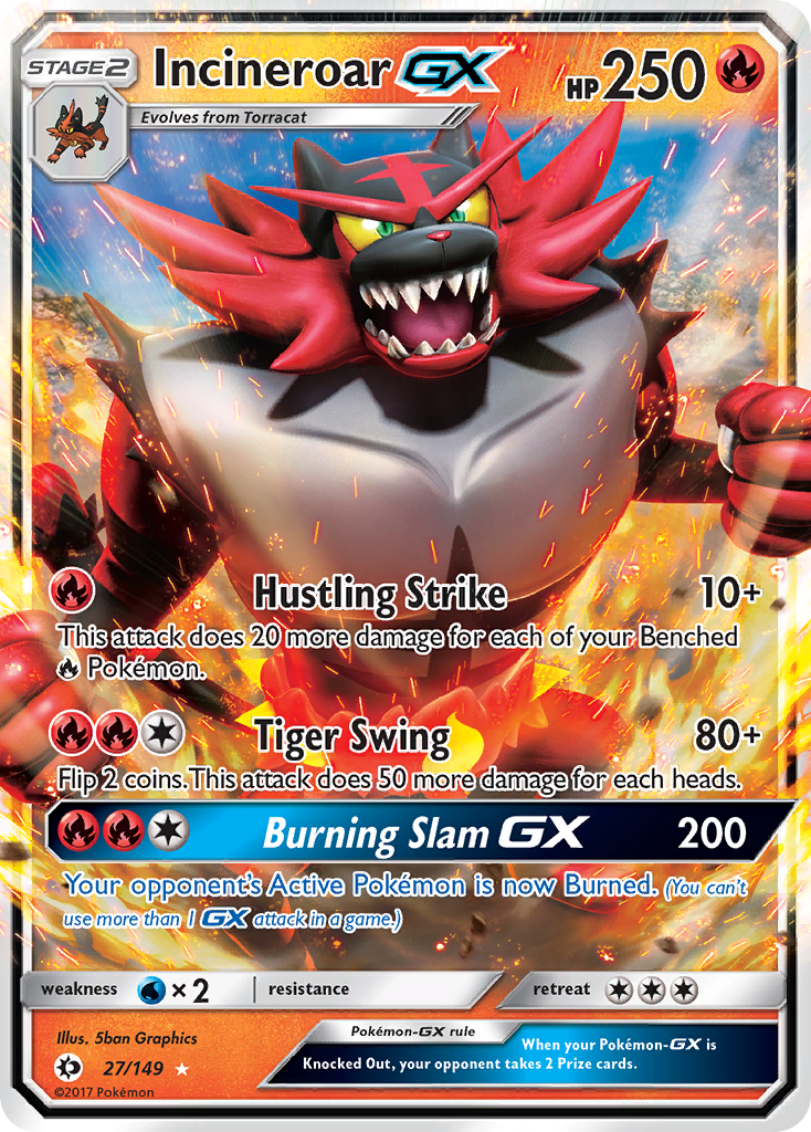 Incineroar GX (27/149) [Sun & Moon: Base Set] | Good Games Morley