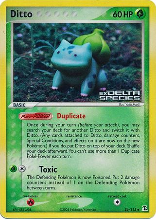 Ditto (36/113) (Stamped) [EX: Delta Species] | Good Games Morley
