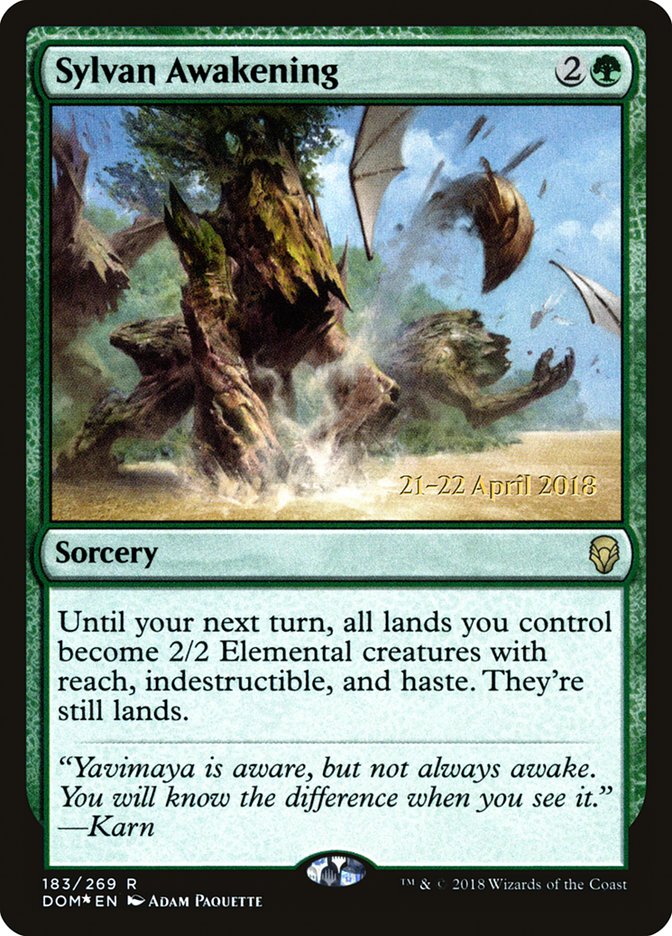Sylvan Awakening [Dominaria Prerelease Promos] | Good Games Morley