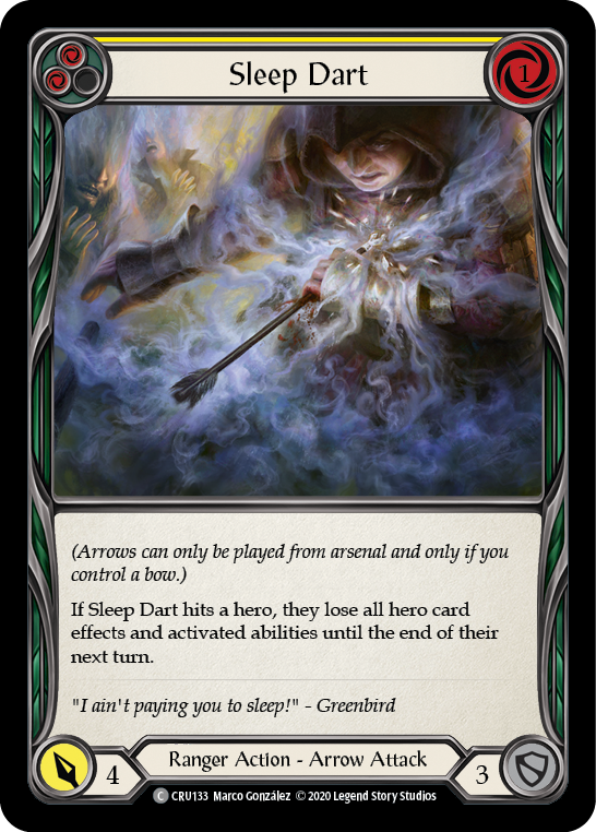 Sleep Dart (Yellow) [CRU133] (Crucible of War)  1st Edition Rainbow Foil | Good Games Morley
