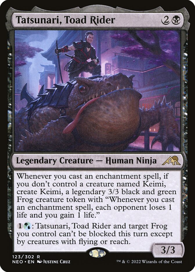 Tatsunari, Toad Rider 123/302 (Kamigawa: Neon Dynasty)  - Foil | Good Games Morley