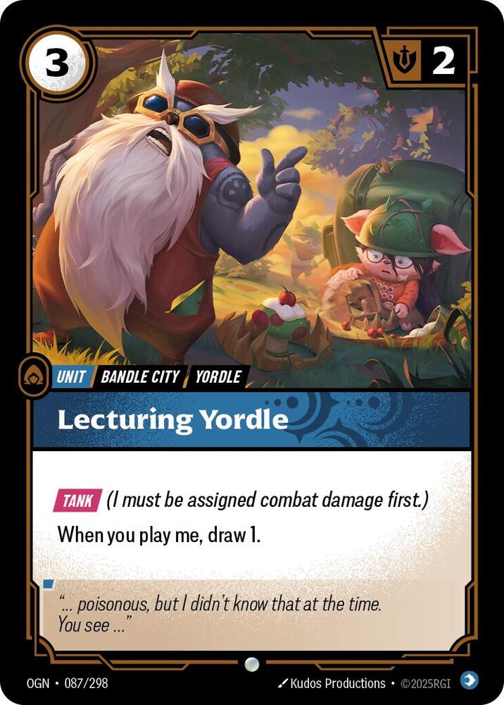 Lecturing Yordle 087/298 (Origins)  - Foil | Good Games Morley