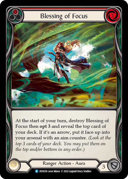 Blessing of Focus (Red) [DYN159] (Dynasty)  Rainbow Foil | Good Games Morley
