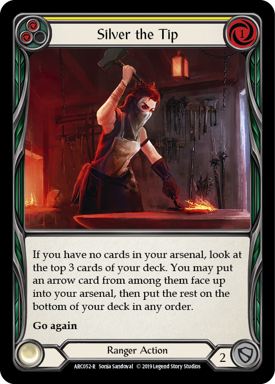 Silver the Tip (Yellow) [ARC052-R] (Arcane Rising)  1st Edition Rainbow Foil | Good Games Morley