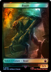 Alien Rhino // Beast Double-Sided Token (Surge Foil) [Doctor Who Tokens] | Good Games Morley