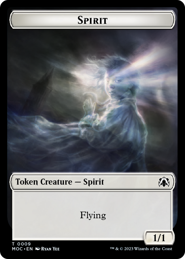 Spirit (9) // Spirit (13) Double-Sided Token [March of the Machine Commander Tokens] | Good Games Morley