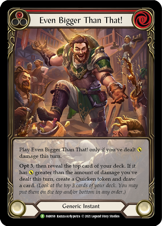 Even Bigger Than That (Red) [FAB058] (Promo)  Rainbow Foil | Good Games Morley