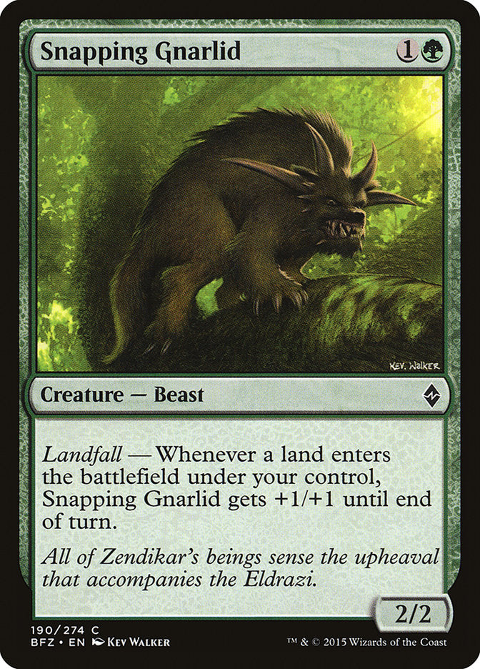 Snapping Gnarlid 190/274 (Battle for Zendikar)  | Good Games Morley