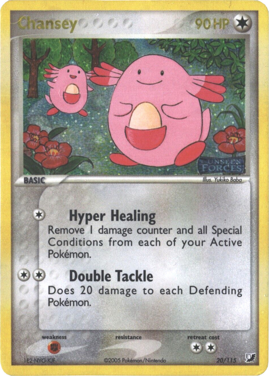Chansey (20/115) (Stamped) [EX: Unseen Forces] | Good Games Morley